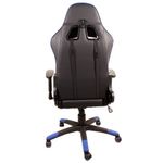 cadeira para escritório gamer latcor preto e azul jao5987