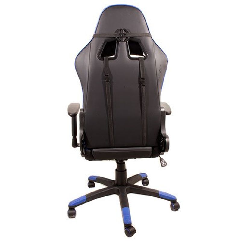 cadeira para escritório gamer latcor preto e azul jao5987