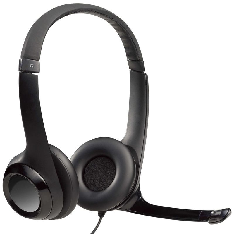 headset logitech h390 estéreo usb - preto