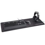 mouse pad gamer lenovo legion xl, microfibra, base antiderrapante, antidesgaste, borda trançada, preto - gxh0w29068