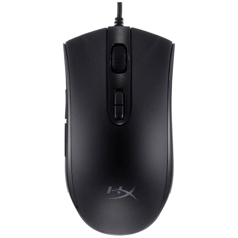 mouse gamer hyperx pulsefire rgb até 6200 dpi 7 botões preto hx-mc004b