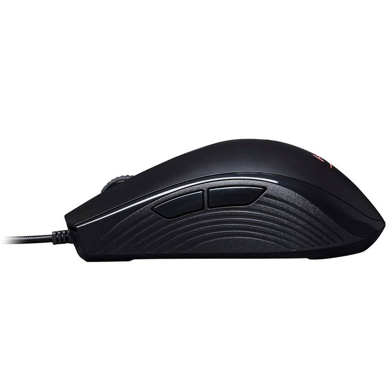 mouse gamer hyperx pulsefire rgb até 6200 dpi 7 botões preto hx-mc004b