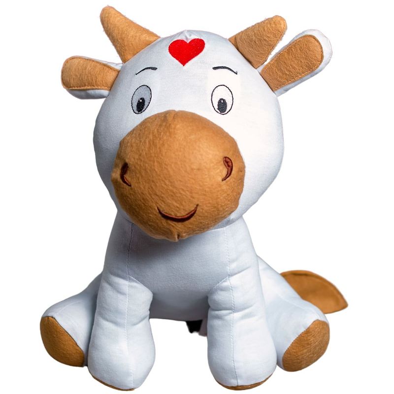 pelúcia baby boi q'boi garantido 22cm branco (mp)