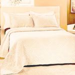kit colcha solteiro branyl 2 peças imperial bege 180x235cm (mp)