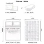 kit colcha casal branyl 3 peças colmeia bege 220x235cm (mp)