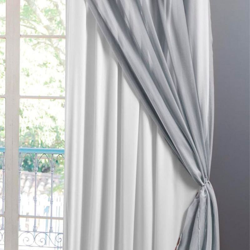 cortina branyl lina voil liso com forro tecido blackout 70% 230x260cm cinza (mp)