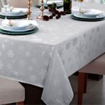 toalha de mesa branyl impermeável snow 160x270cm prata (mp)