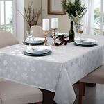 toalha de mesa branyl impermeável snow 160x270cm prata (mp)