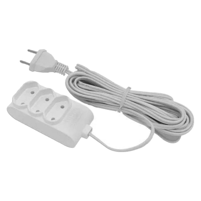 extensão fame 2p+t 3 tomadas 1,5m 10a/250v branco (mp)