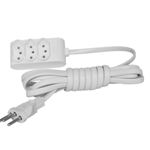 extensão fame 2p+t 3 tomadas 3m 10a/250v branco (mp)