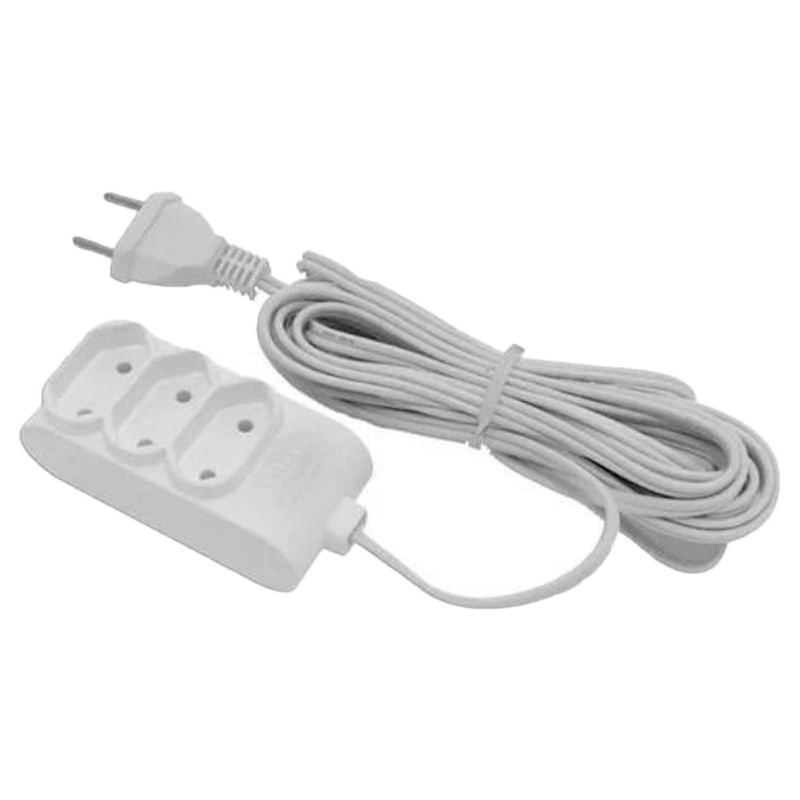 extensão fame 2p+t 3 tomadas 3m 10a/250v branco (mp)