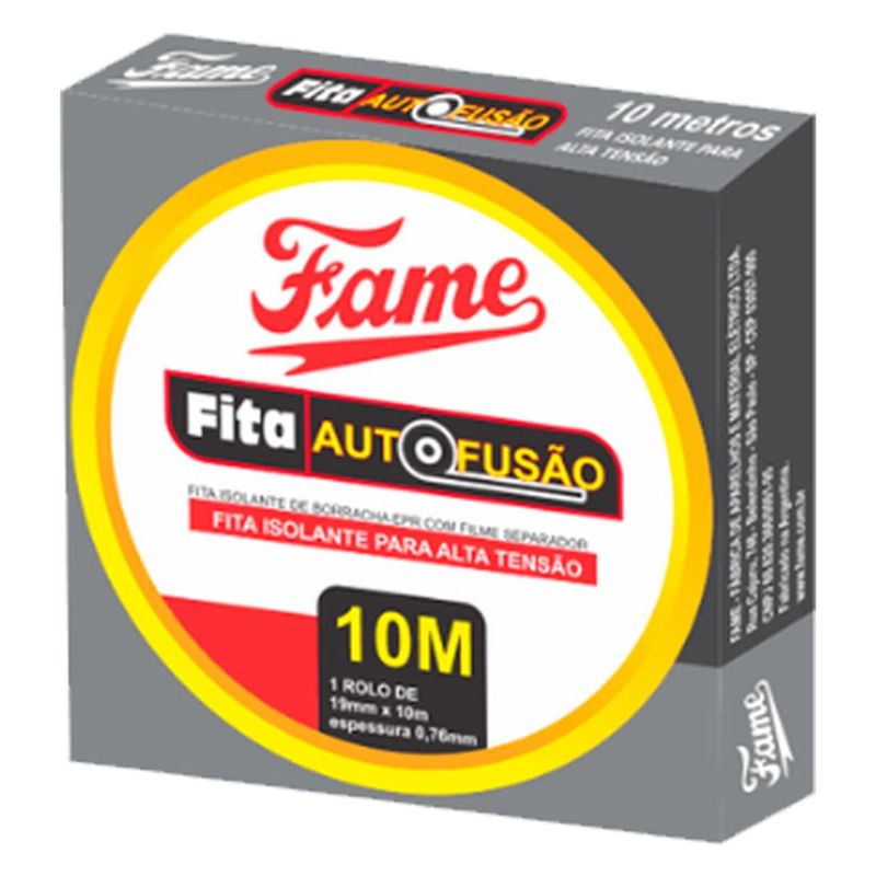 fita isolante fame auto fusão 19mmx10m preta (mp)