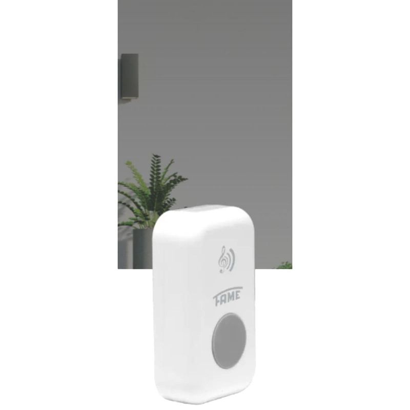 campainha musical fame sem fio com bateria bivolt branco (mp)