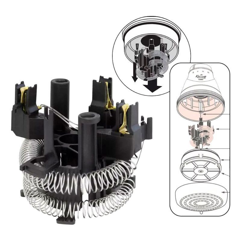 resistência fame para chuveiro elétrico 4 temperaturas 220v 3200w (mp)