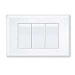 interruptor fame triplo simples com placa 16a/250v evidence 2907 branco (mp)