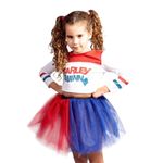 fantasia infantil arlequina tamanho g 9 a 12 anos (mp)