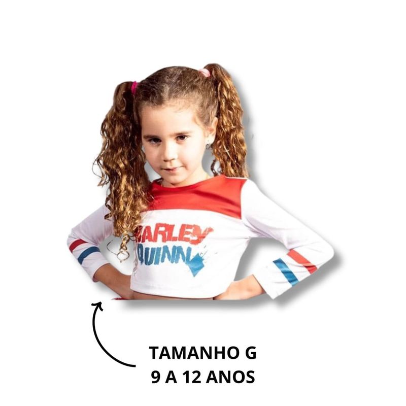 fantasia infantil arlequina tamanho g 9 a 12 anos (mp)