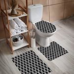 kit tapete banheiro branyl odessa am5053 3 peças preto (mp)