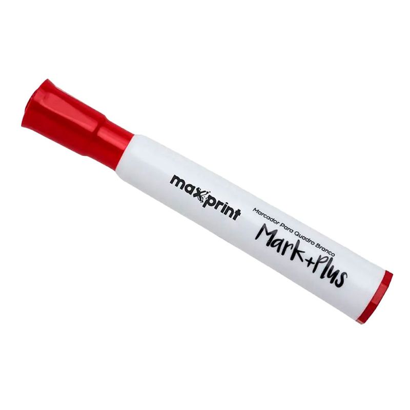pincel de quadro branco maxprint mark caixa com 12 unidades vermelho (mp)