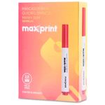 pincel de quadro branco maxprint mark caixa com 12 unidades vermelho (mp)
