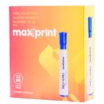 pincel de quadro branco maxprint mark caixa com 12 unidades azul (mp)