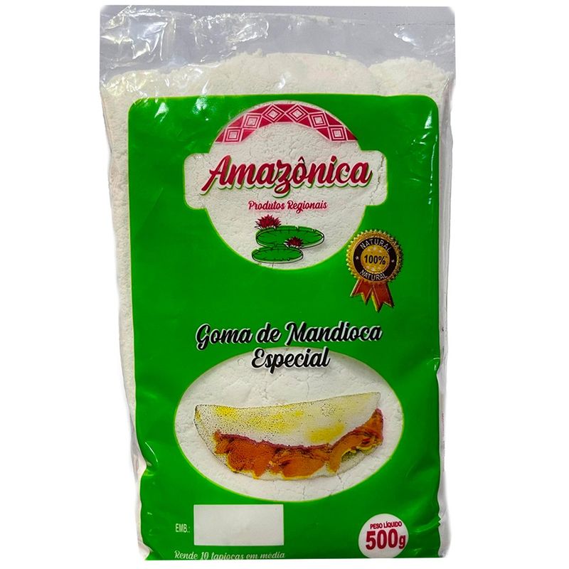 goma de mandioca amazônica tradicional 500g