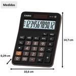 calculadora casio preto mx-12b-w4dc