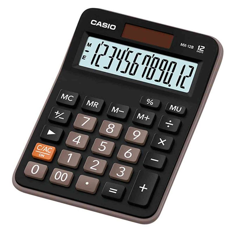 calculadora casio preto mx-12b-w4dc
