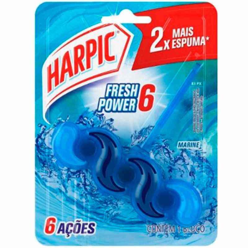 bloco sanitário harpic fresh power6 marine 35g