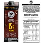 bebida láctea 3 corações power whey cappuccino chocolate 250ml