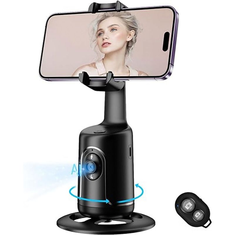 tripé herclear com rastreamento automático de rosto 360° preto a-bi