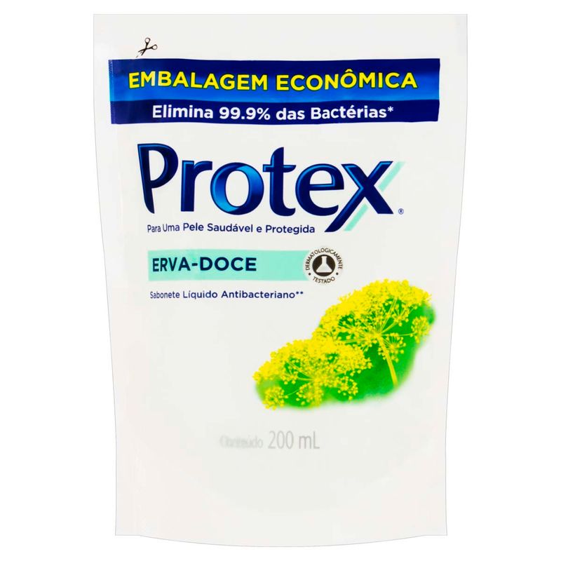 sabonete líquido protex erva doce refil 200ml