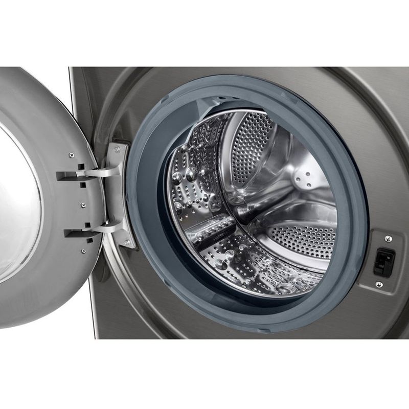 lava e seca 12kg lg smart vc4 look com inteligência artificial aidd cv5012pc4 inox