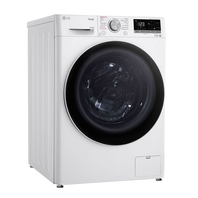 lava e seca 12kg lg smart vc4 com inteligência artificial branco cv5012wc4