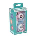 chupeta babygo minnie com capuz bico ortodôntico silicone 2unidades tam 2 3794
