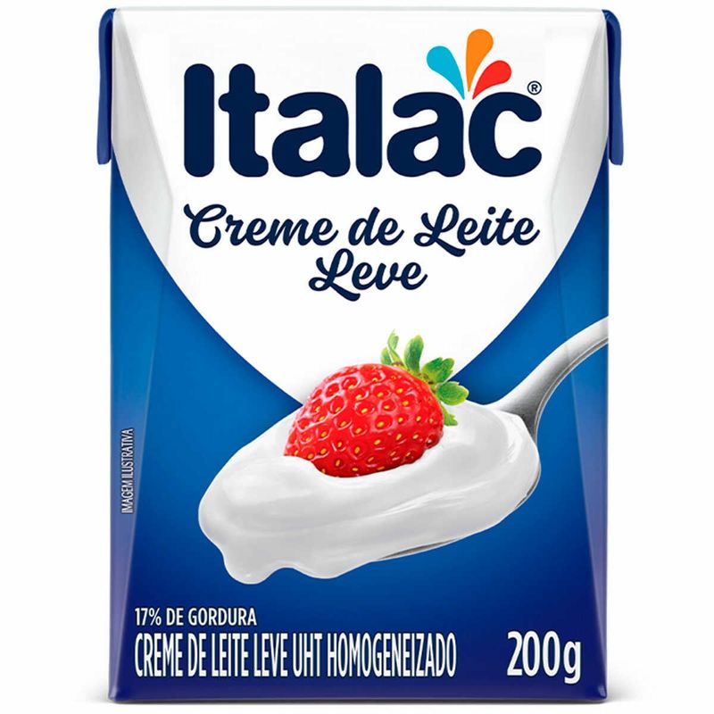 creme de leite leve italac 200g