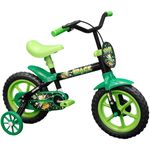bicicleta track arco-íris infantil aro 12 preto e verde