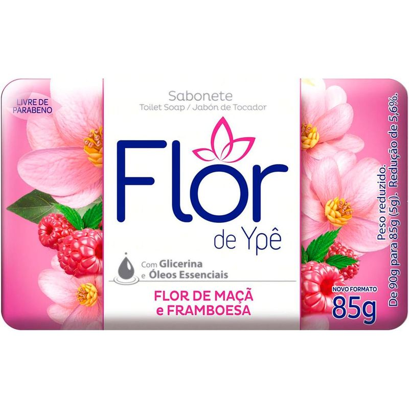 sabonete ypê flor de maça e framboesa 85g