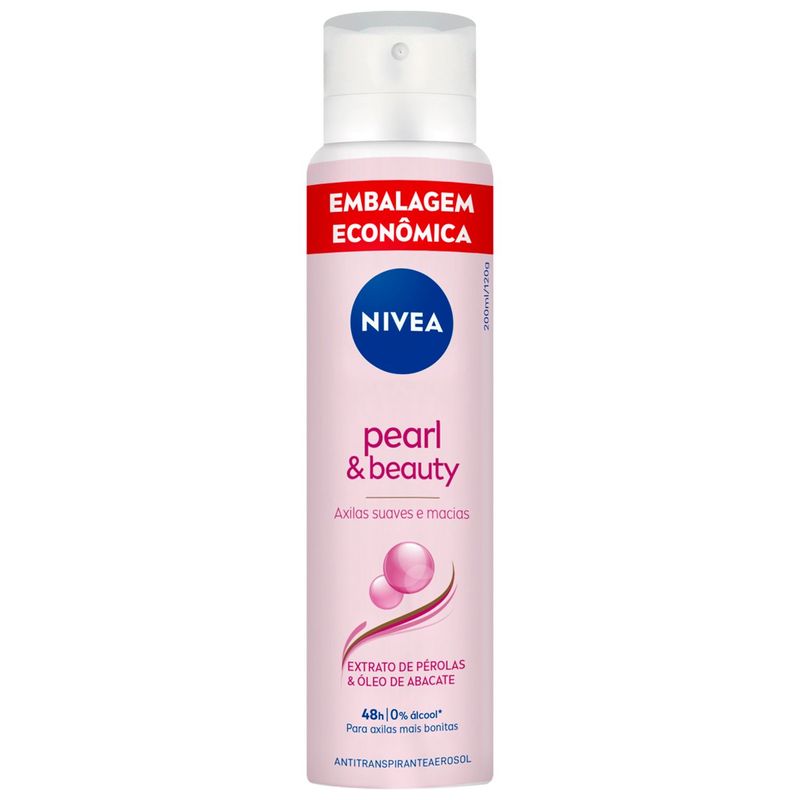 desodorante aerosol nivea pearl & beauty feminino 200ml