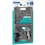 parafusadeira 1/4 46 peças tramontina uso doméstico com maleta 4,8v 42380046