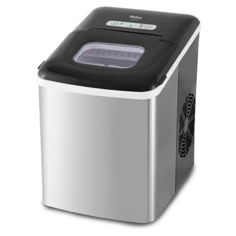 máquina de gelo philco visor acrílico 12kg 127v preto pmg01pi