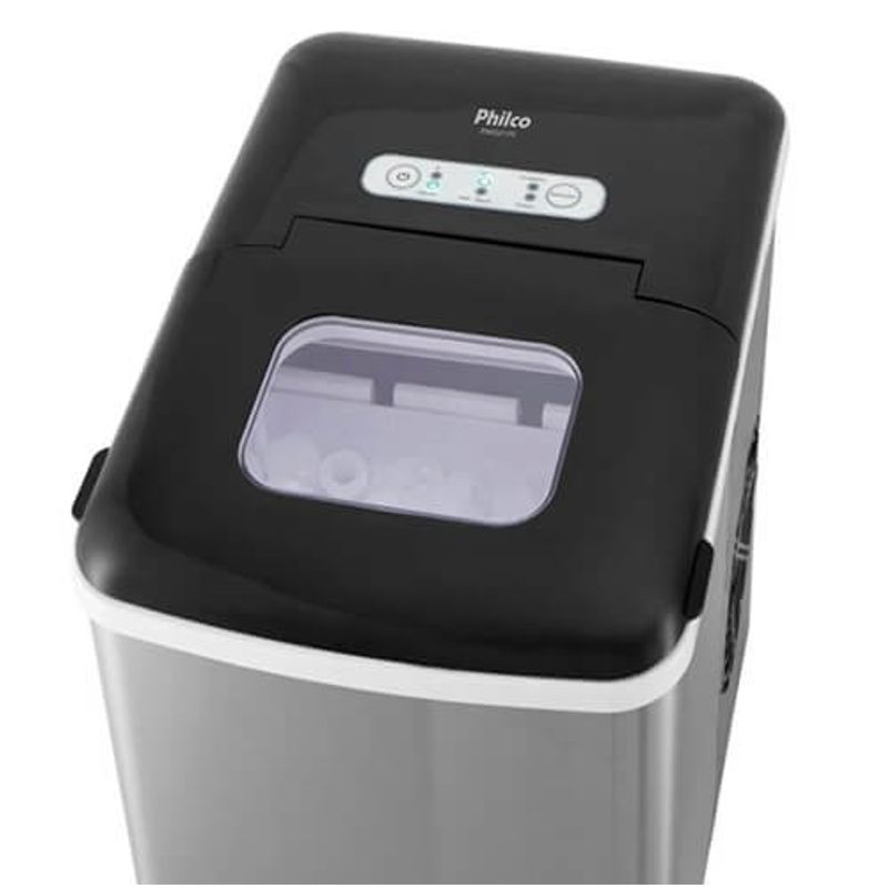 máquina de gelo philco visor acrílico 12kg 127v preto pmg01pi