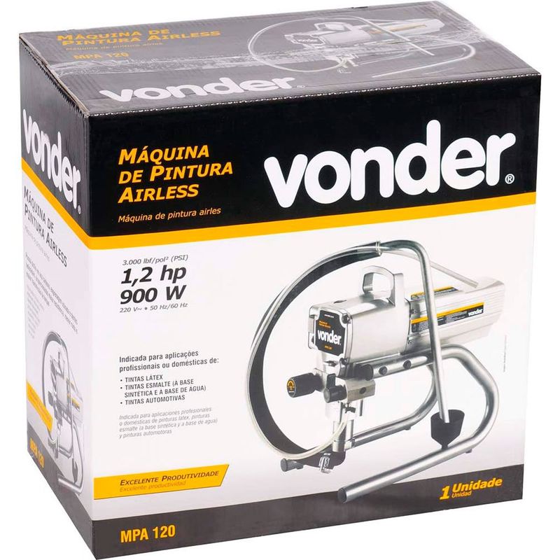 máquina de pintura airless vonder 1,2hp 220v mpa120
