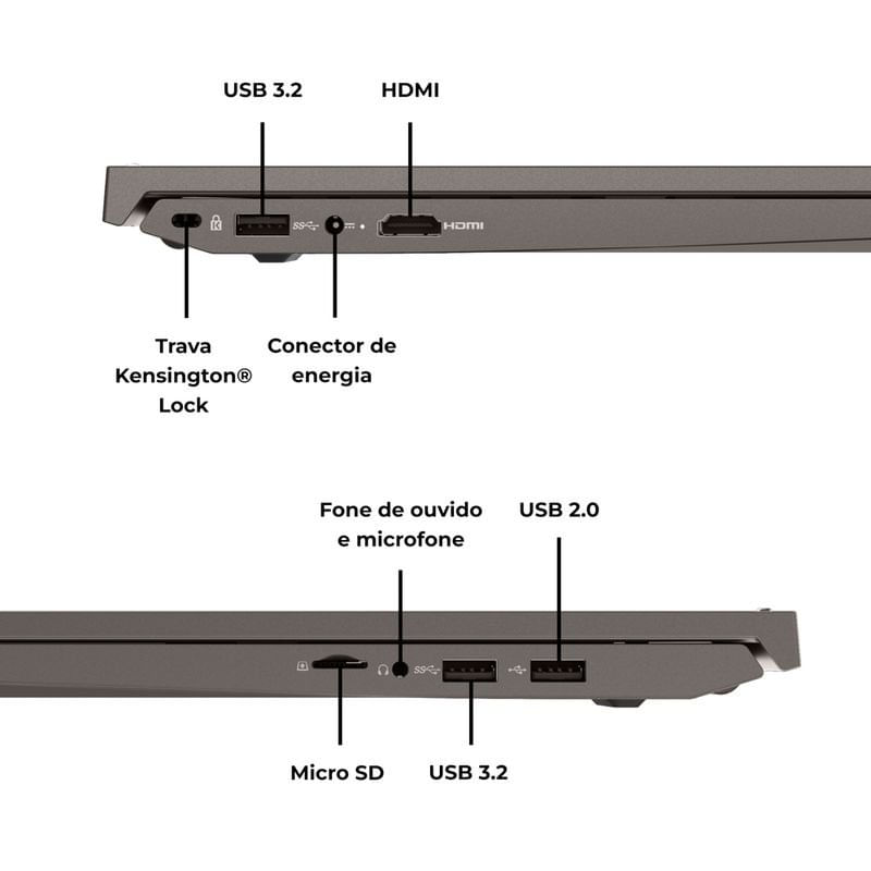 notebook positivo vision i15 intel core i5 512 ssd 8gb ram tela 15.6" windows 11 cinza