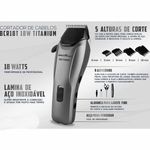 máquina de cortar cabelo britânia 18w titanium 127v cinza e preto bcr18t