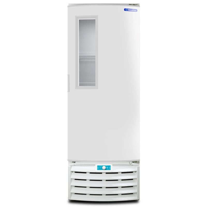 freezer metalfrio vertical 509 litros vf55ft tripla ação, termostato frontal, trava para abastecimento, 127v, branco - vf55ftb001