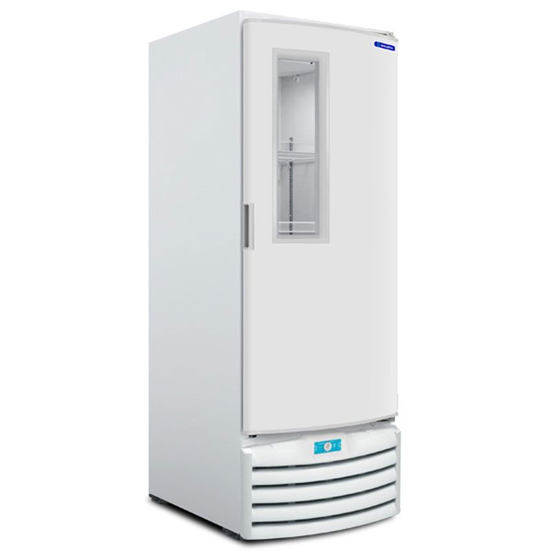 freezer metalfrio vertical 509 litros vf55ft tripla ação, termostato frontal, trava para abastecimento, 127v, branco - vf55ftb001