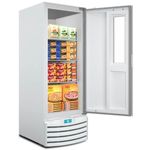 freezer metalfrio vertical 509 litros vf55ft tripla ação, termostato frontal, trava para abastecimento, 127v, branco - vf55ftb001
