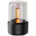 umidificador lelong lâmpada luz vela jsq11 preto (mp)