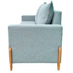 sofa retro belos móveis viena linho cinza (mp)